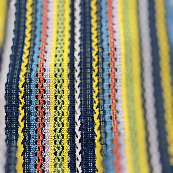 Madewell Texture & Thread Stripe Tie Shoulder Tank Top Rainbow Crochet Size S - Picture 3 of 7